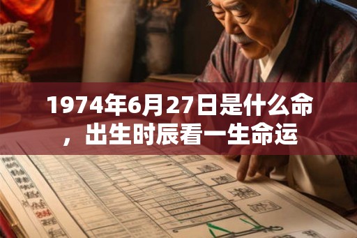 1974年6月27日是什么命，出生时辰看一生命运