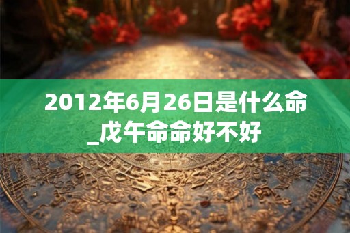 2012年6月26日是什么命_戊午命命好不好