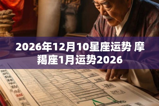 2026年12月10星座运势 摩羯座1月运势2026