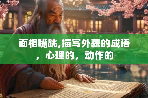 面相嘴跳,描写外貌的成语，心理的，动作的