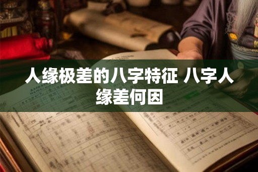 人缘极差的八字特征 八字人缘差何因