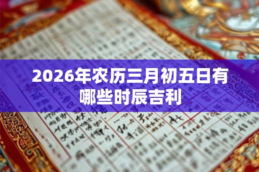 2026年农历三月初五日有哪些时辰吉利