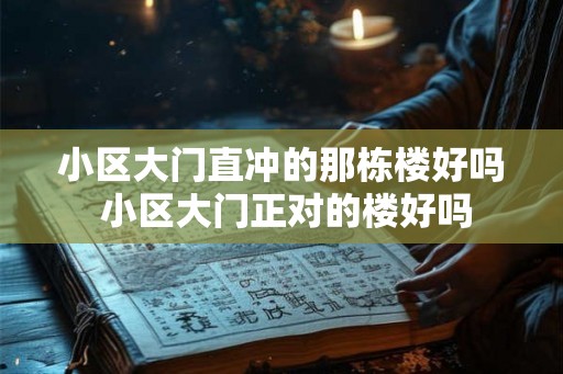 小区大门直冲的那栋楼好吗 小区大门正对的楼好吗