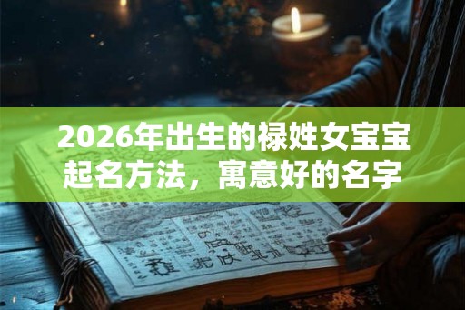 2026年出生的禄姓女宝宝起名方法，寓意好的名字