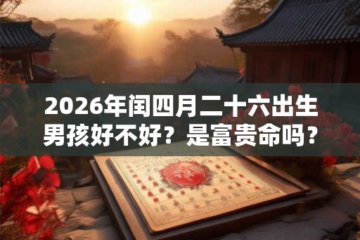 2026年闰四月二十六出生男孩好不好？是富贵命吗？