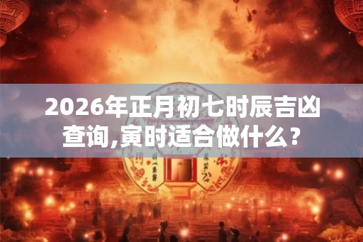 2026年正月初七时辰吉凶查询,寅时适合做什么? 2026年正月初七时辰吉凶查询,寅时适合做什么?