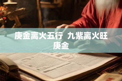 庚金离火五行  九紫离火旺庚金