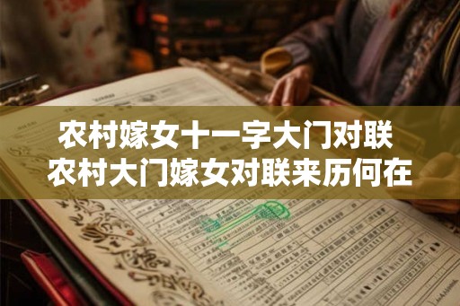 农村嫁女十一字大门对联 农村大门嫁女对联来历何在