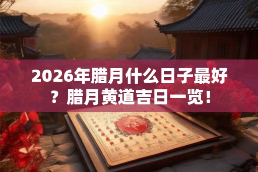 2026年腊月什么日子最好？腊月黄道吉日一览！