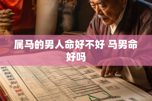属马的男人命好不好 马男命好吗