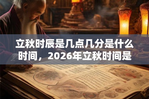立秋时辰是几点几分是什么时间，2026年立秋时间是早还是晚