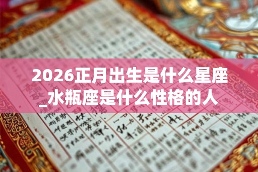2026正月出生是什么星座_水瓶座是什么性格的人 2026正月出生是什么星座_水瓶座是什么性格的人