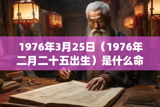 1976年3月25日（1976年二月二十五出生）是什么命_命运如何