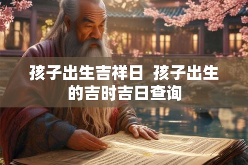 孩子出生吉祥日  孩子出生的吉时吉日查询