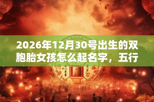 2026年12月30号出生的双胞胎女孩怎么起名字，五行属什么？