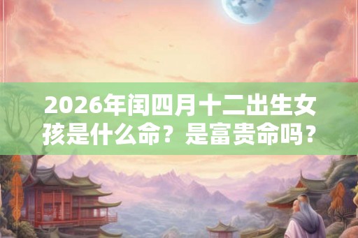 2026年闰四月十二出生女孩是什么命?是富贵命吗? 2026年闰四月十二出生女孩是什么命?是富贵命吗?