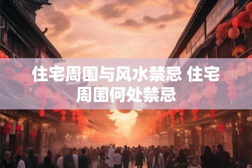 住宅周围与风水禁忌 住宅周围何处禁忌