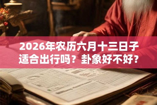 2026年农历六月十三日子适合出行吗？卦象好不好？