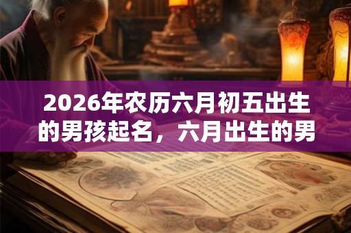 2026年农历六月初五出生的男孩起名,六月出生的男孩性格如何? 2026年农历六月初五出生的男孩起名,六月出生的男孩性格如何?
