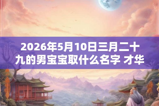 2026年5月10日三月二十九的男宝宝取什么名字 才华横溢