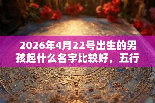 2026年4月22号出生的男孩起什么名字比较好，五行属什么