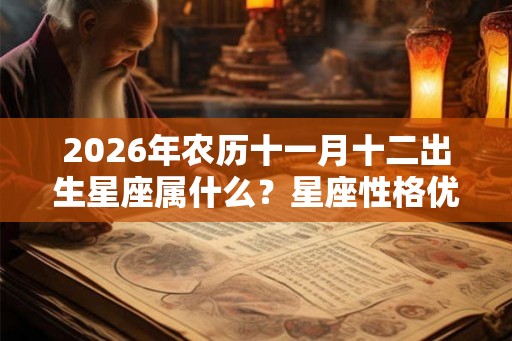 2026年农历十一月十二出生星座属什么?星座性格优缺点? 2026年农历十一月十二出生星座属什么?星座性格优缺点?
