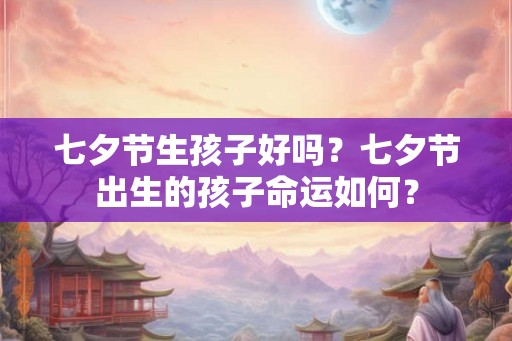 七夕节生孩子好吗？七夕节出生的孩子命运如何？
