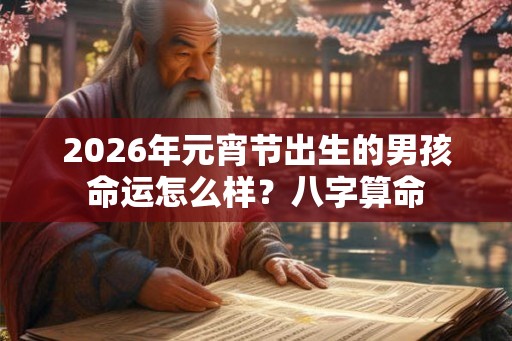 2026年元宵节出生的男孩命运怎么样？八字算命