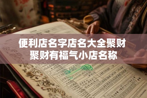 便利店名字店名大全聚财 聚财有福气小店名称