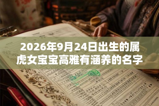 2026年9月24日出生的属虎女宝宝高雅有涵养的名字大全