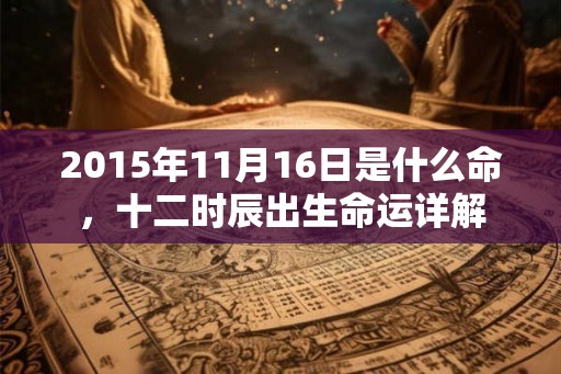 2015年11月16日是什么命，十二时辰出生命运详解