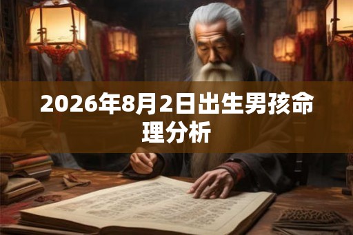 2026年8月2日出生男孩命理分析