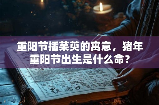 重阳节插茱萸的寓意，猪年重阳节出生是什么命？