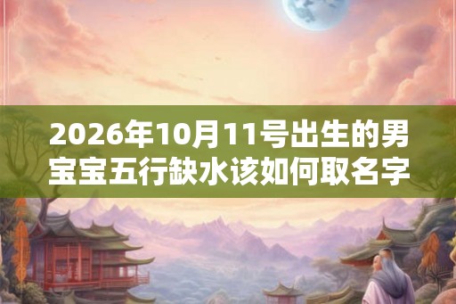 2026年10月11号出生的男宝宝五行缺水该如何取名字
