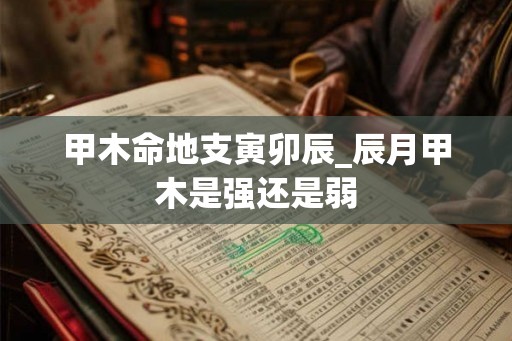 甲木命地支寅卯辰_辰月甲木是强还是弱