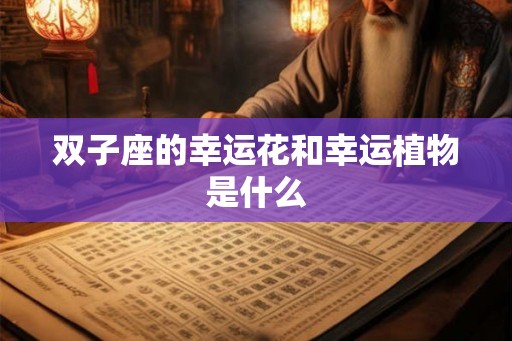 双子座的幸运花和幸运植物是什么
