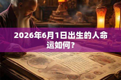 2026年6月1日出生的人命运如何？