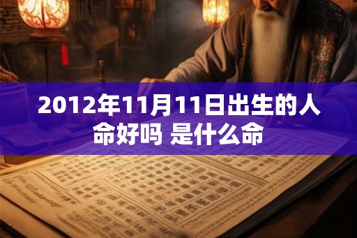 2012年11月11日出生的人命好吗 是什么命 2012年11月11日出生的人命好吗 是什么命