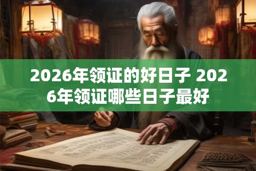 2026年领证的好日子 2026年领证哪些日子最好