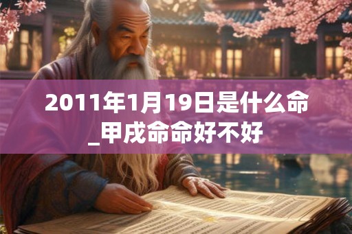 2011年1月19日是什么命_甲戌命命好不好