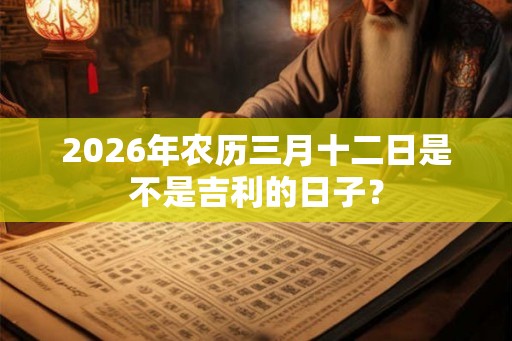 2026年农历三月十二日是不是吉利的日子？