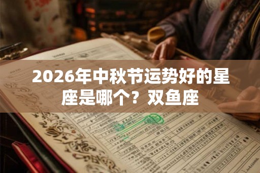 2026年中秋节运势好的星座是哪个？双鱼座