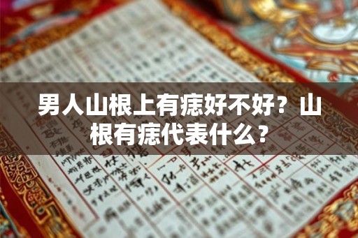 男人山根上有痣好不好？山根有痣代表什么？