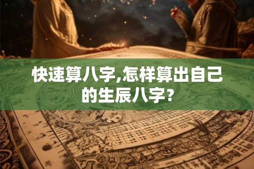 快速算八字,怎样算出自己的生辰八字？