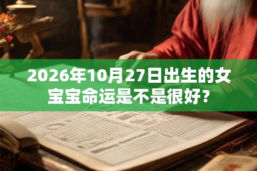 2026年10月27日出生的女宝宝命运是不是很好？