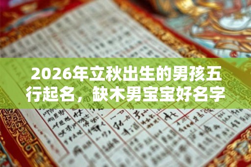 2026年立秋出生的男孩五行起名，缺木男宝宝好名字推荐