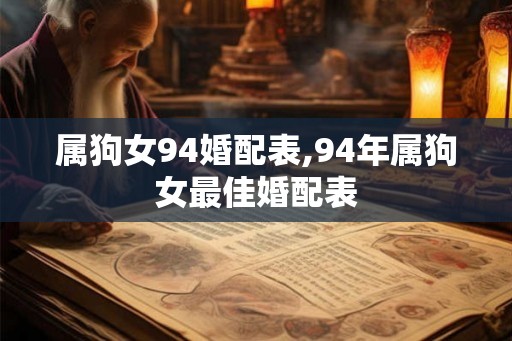 属狗女94婚配表,94年属狗女最佳婚配表 属狗女94婚配表,94年属狗女最佳婚配表