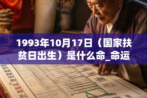 1993年10月17日（国家扶贫日出生）是什么命_命运如何
