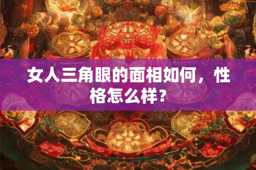 女人三角眼的面相如何，性格怎么样？