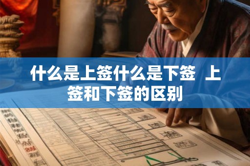 什么是上签什么是下签 上签和下签的区别 什么是上签什么是下签 上签和下签的区别